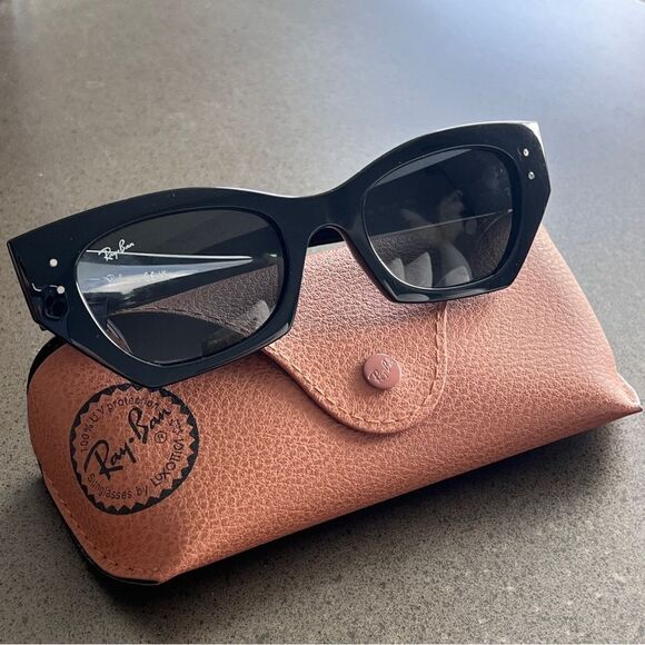 RAY-BAN ZENA BIO-BASED Frame Polished Black Dark Grey Lenses - Picture 7 of 9